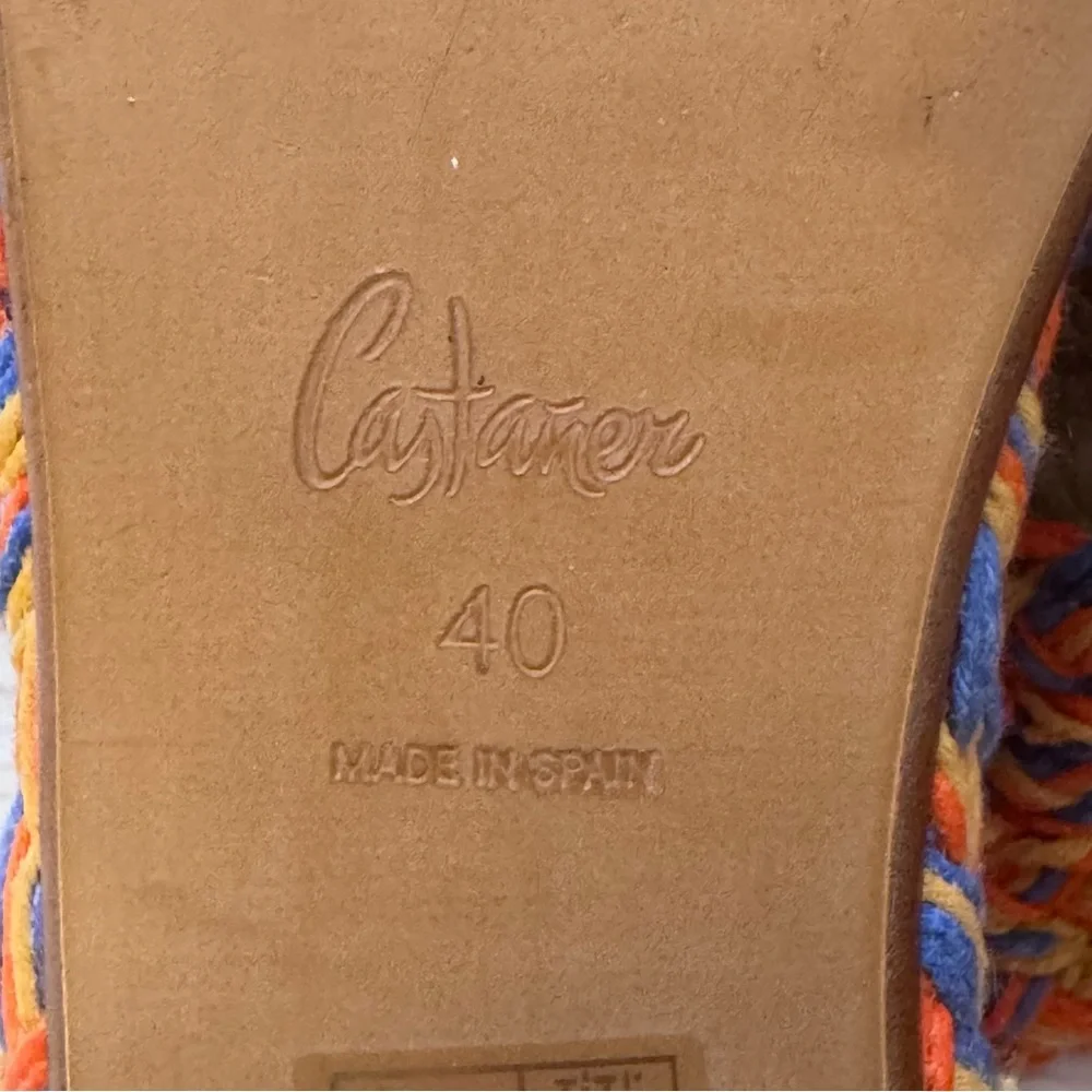 CASTANER Querima Espadrille Wedge Sandals in Naranja Multi Sz 40 Sz 10
